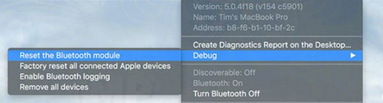 Đặt lại mô-đun Bluetooth để khắc phục MacBook không tìm thấy thiết bị Bluetooth