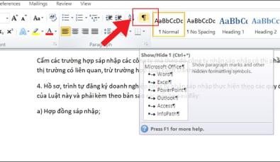 Hiển thị ký tự Paragraph để xác định và xử lý Page Break hoặc Section Break trong Word Mac