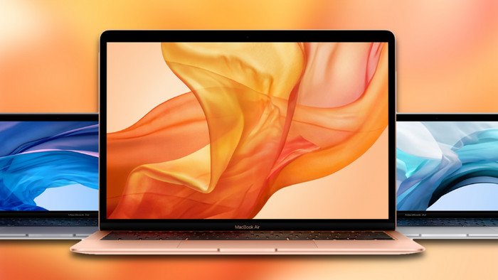 Màn hình Retina sắc nét của MacBook Air 2020 màu hồng hiển thị chân thực