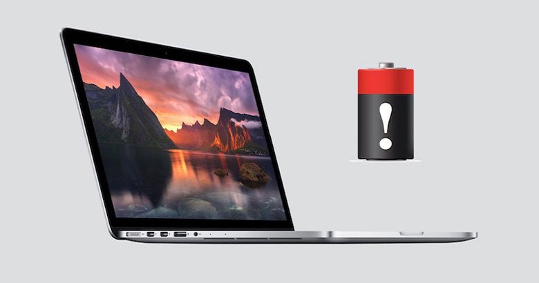 Hình ảnh kiểm tra pin và sạc khi Macbook không khởi động